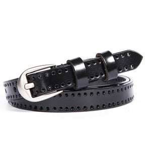 New Vintage style women belts leather high grade quality alloy pin buckle