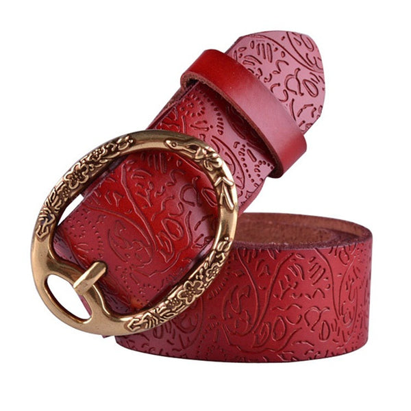 Summer high quality  embossing leather belts