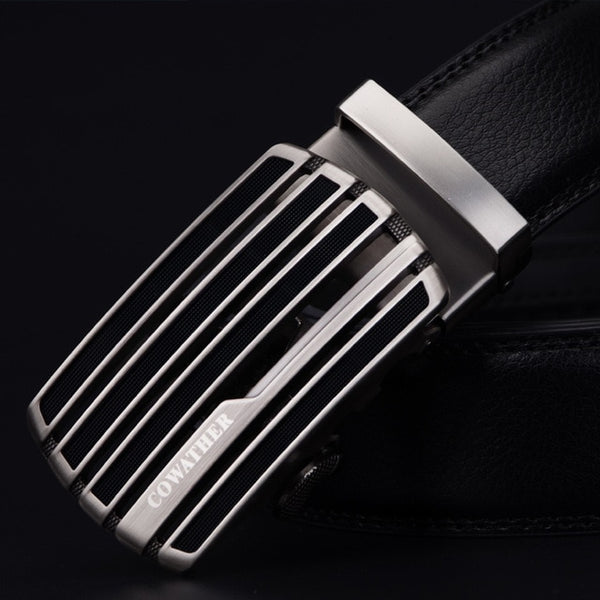 New design cow genuine leather strap male belt automatic buckle waistband