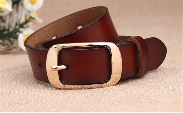 Luxury cow genuine leather belt for women