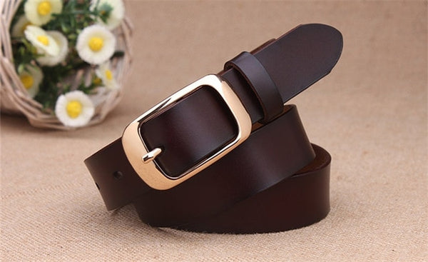 Luxury cow genuine leather belt for women