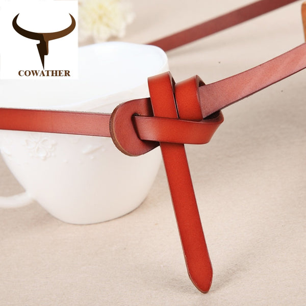 COWATHER Luxury women belts cow