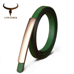 Exquisite Genuine leather high grade quality alloy buckle