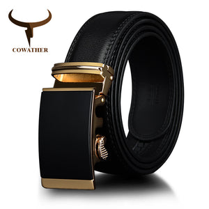 Gold Automatic Ratchet Buckle Fashion Luxury Dress belts for men