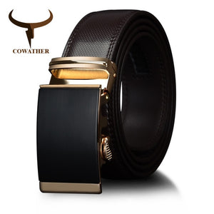 Gold Automatic Ratchet Buckle Fashion Luxury Dress belts for men