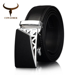 Automatic Ratchet Buckle Fashion casual Leather belts