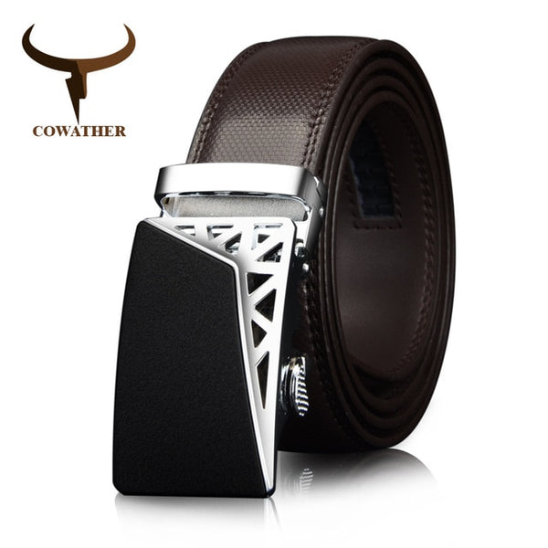 Automatic Ratchet Buckle Fashion casual Leather belts