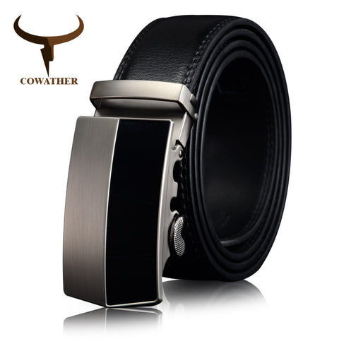 Genuine Leather Belts for men new business Buckle black brown strap