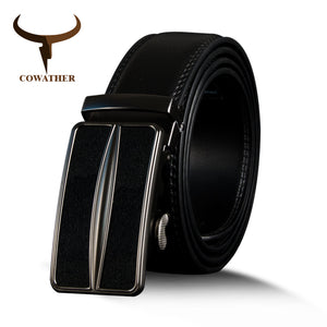 Male Strap Black Cow Genuine Leather Belt For Men