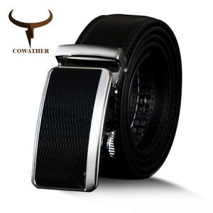 Genuine Leather Male Strap Automatic Buckle Belt