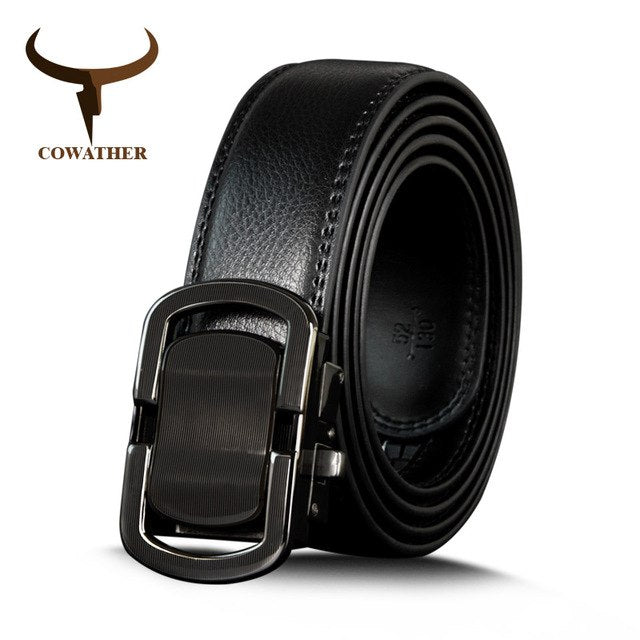 New Arrival Genuine Leather Metal Automatic Buckle For Men