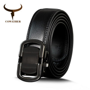 New Arrival Genuine Leather Metal Automatic Buckle For Men