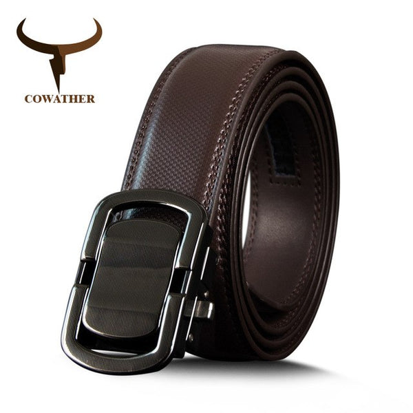 New Arrival Genuine Leather Metal Automatic Buckle For Men