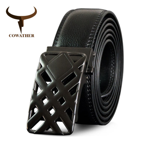 Leather male strap top quality automatic buckle belts for men