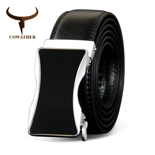 Top Quality Automatic Buckle Genuine Leather Men Belt