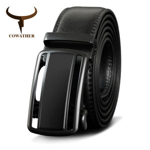 Automatic Buckle Cow Genuine Leather Men Belt High Quality