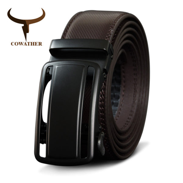 Automatic Buckle Cow Genuine Leather Men Belt High Quality