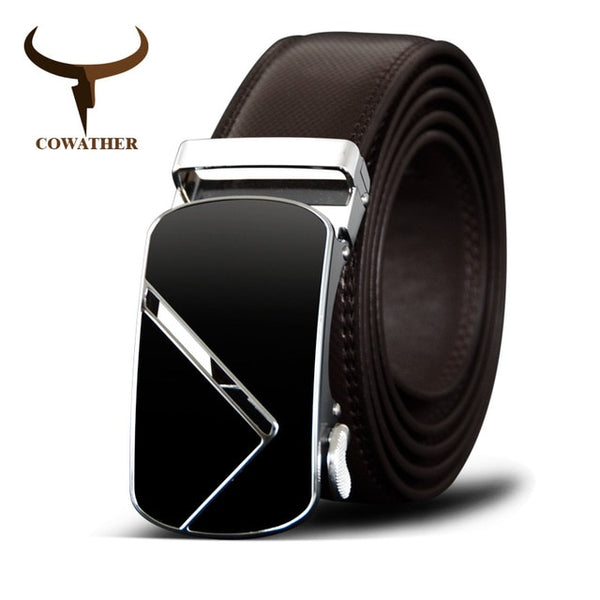 Metal Buckle Genuine Leather Men's Belt