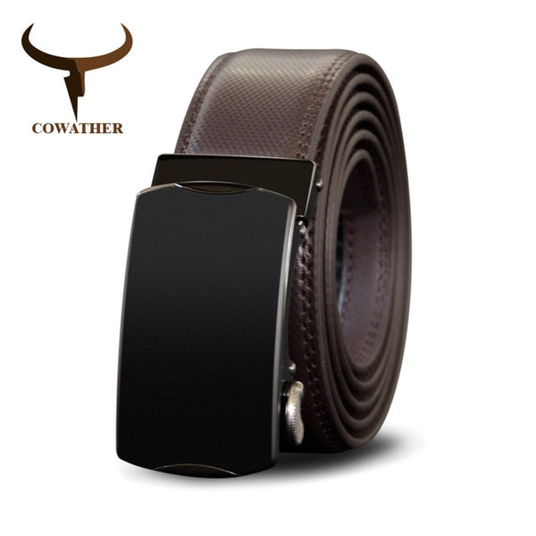 Belt For Men Genuine Leather Belts Metal Automatic Buckle