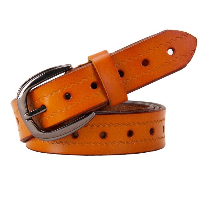 Holes Genuine Leather Belts for Women