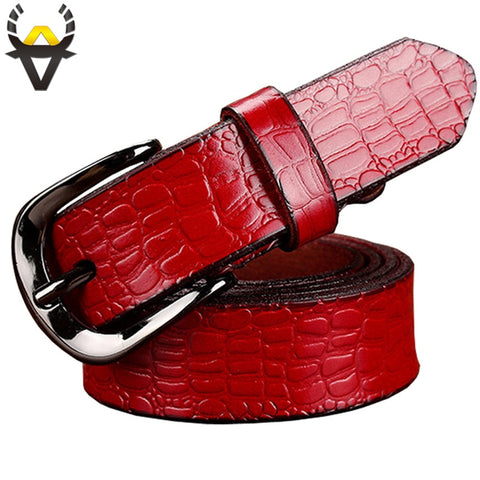 Crocodile design Pin buckle belt