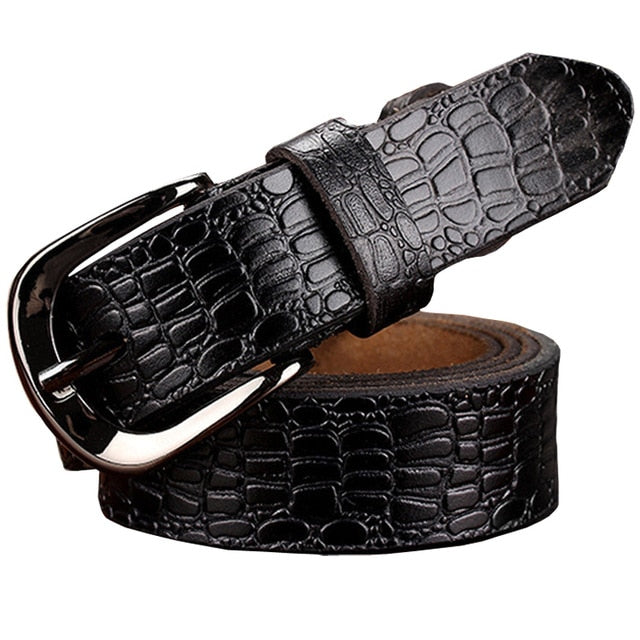 Crocodile design Pin buckle belt