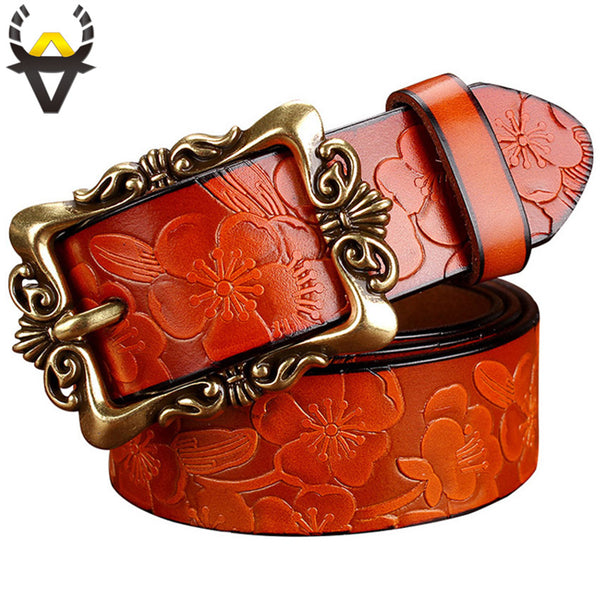 Fashion Vintage Floral Pin buckle Woman belt