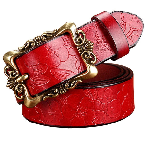 Fashion Vintage Floral Pin buckle Woman belt