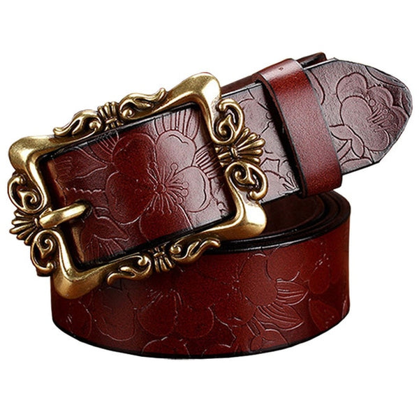 Fashion Vintage Floral Pin buckle Woman belt