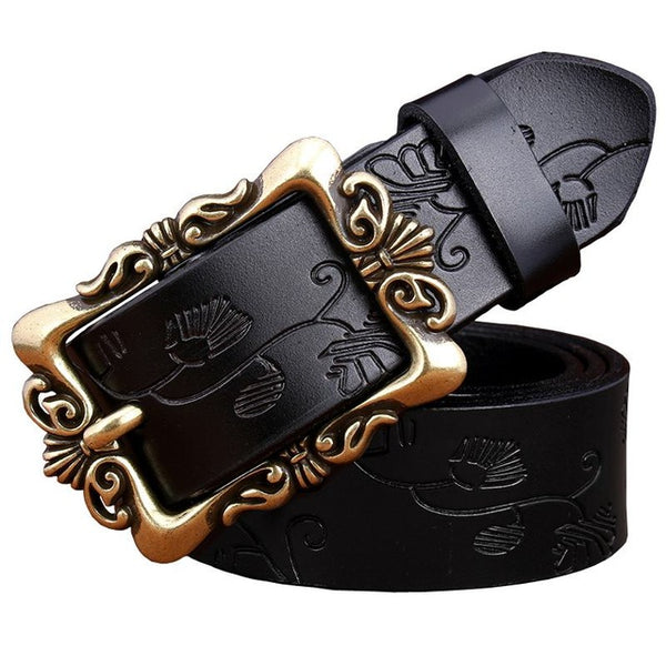 Fashion Vintage Floral Pin buckle Woman belt