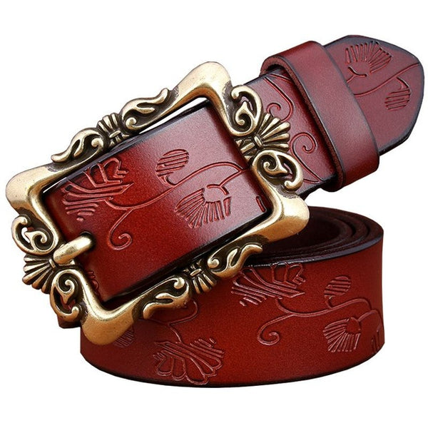 Fashion Vintage Floral Pin buckle Woman belt