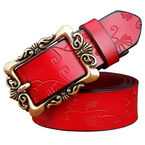 Fashion Vintage Floral Pin buckle Woman belt