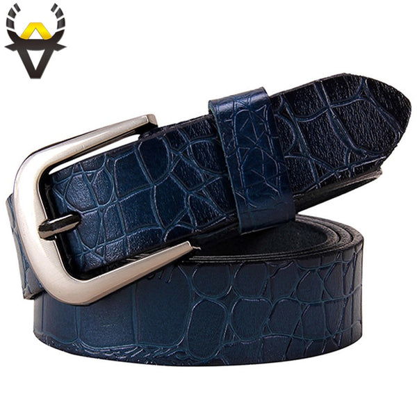 Genuine leather Fashion Pin buckle thin woman belt