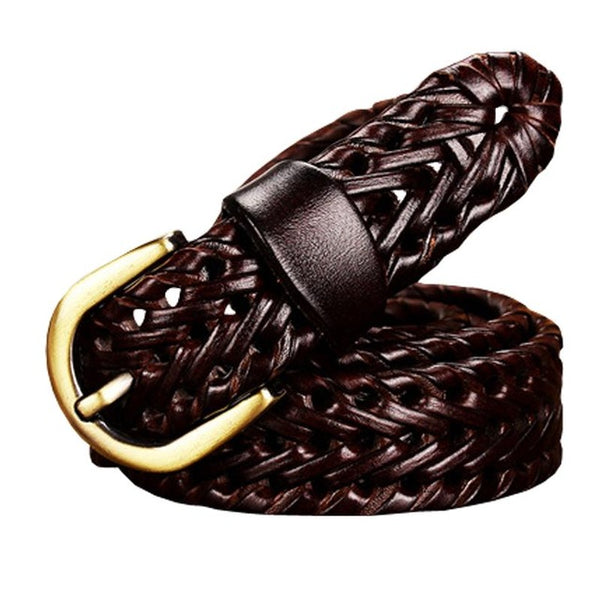 Genuine leather Braided belts for Women