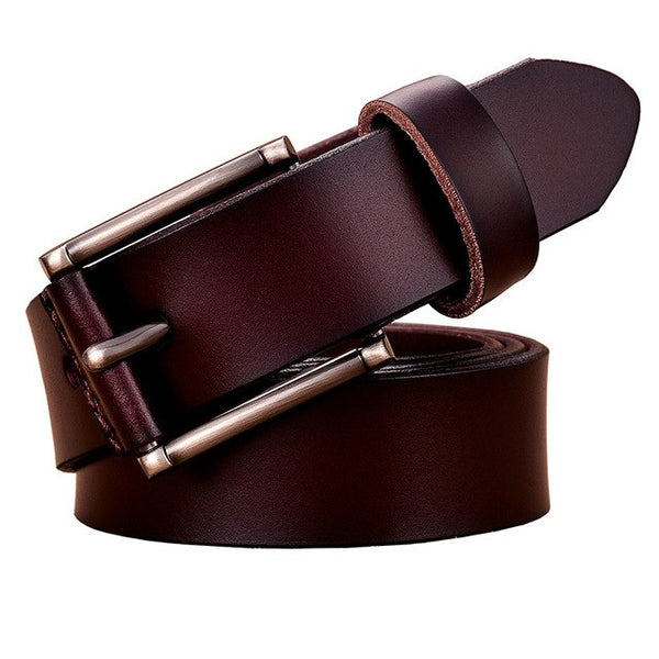 Genuine leather Pin buckle thin woman belt Casual jeans strap