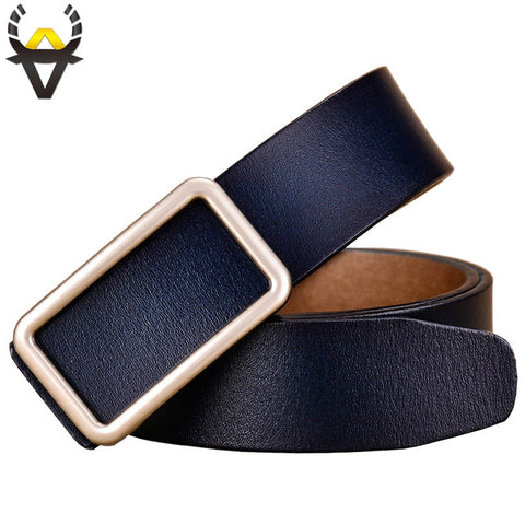 Genuine leather Designer Pin buckle belt