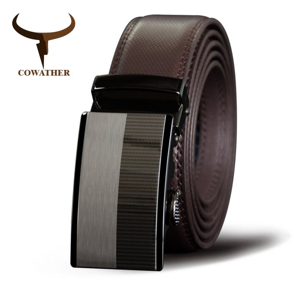 Men Belts Cow Genuine Leather Belt Automatic Buckle Male Strap