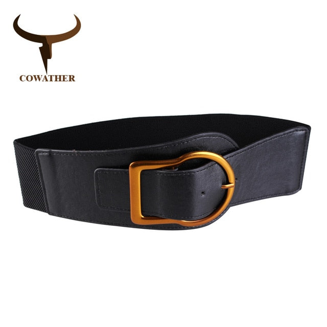 Leather fashion decorated belts for women strap metal