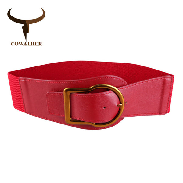 Leather fashion decorated belts for women strap metal