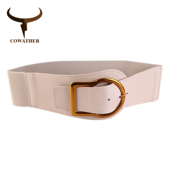 Leather fashion decorated belts for women strap metal