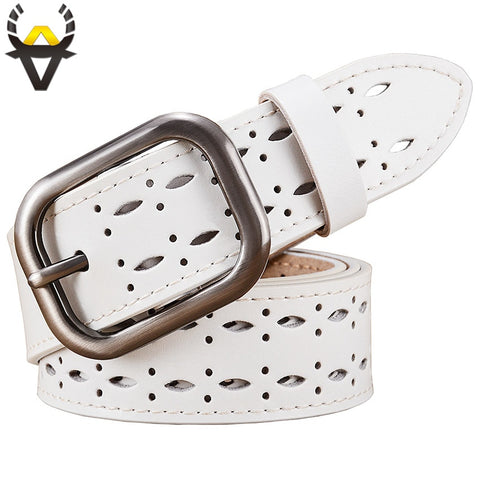 Hollow High quality Pin buckle Wide stitching belt