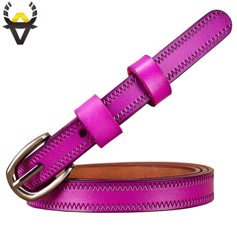 Narrow Pin buckle waist belt for jeans thin strap