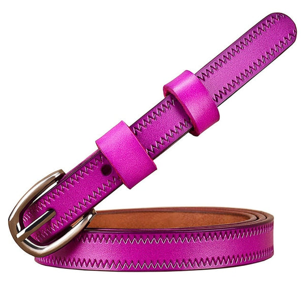 Narrow Pin buckle waist belt for jeans thin strap