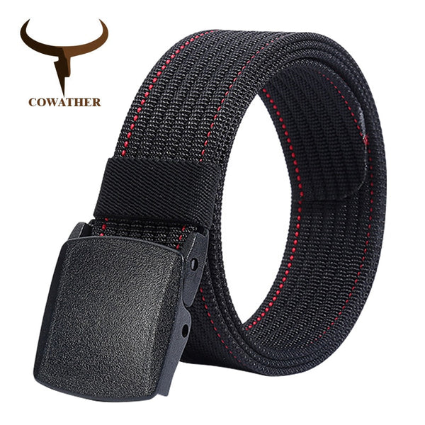 Luxury nylon fashion canvas belts for men