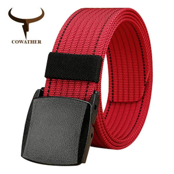 Luxury nylon fashion canvas belts for men