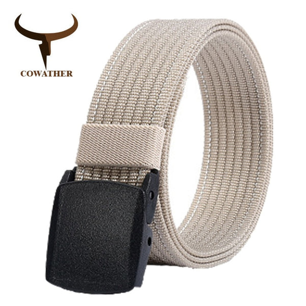 Luxury nylon fashion canvas belts for men