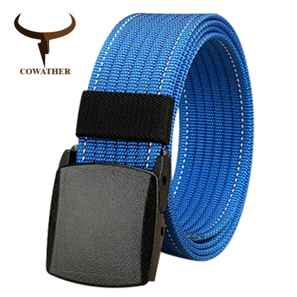 Luxury nylon fashion canvas belts for men