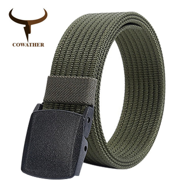 Luxury nylon fashion canvas belts for men