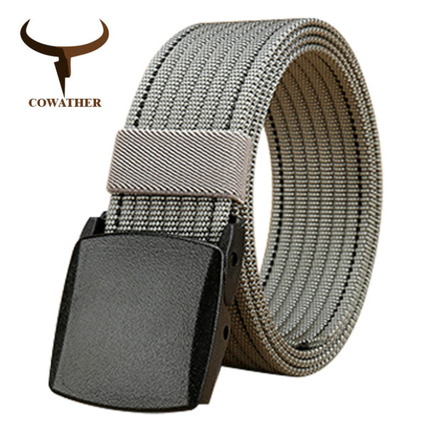 Luxury nylon fashion canvas belts for men