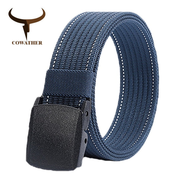 Luxury nylon fashion canvas belts for men